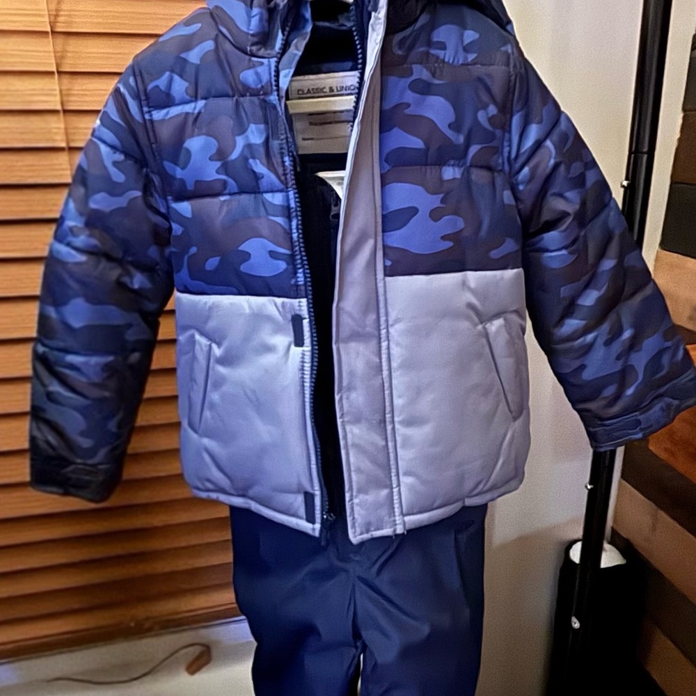Carter's Navy Puffer Jacket and Pants Set